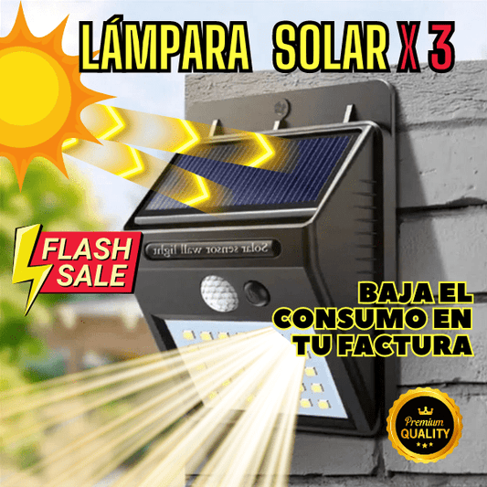 Lámparas Solares LED PLUS x3 unidades ☀️ - Envío Gratis!