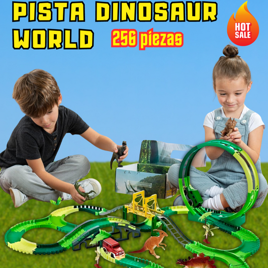 PISTA DINOSAUR WORLD 256pzs 🦖 - Envío Gratis!